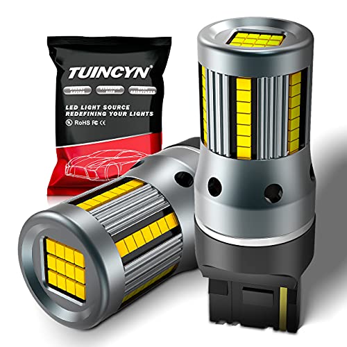 TUINCYN Bombilla LED 7440 W21W más nueva con resistencia de carga incorporada 12V 7440NA 7441 992 T20 CANBUS Señal de giro Luz trasera Luz de marcha atrás Luz de freno, blanco