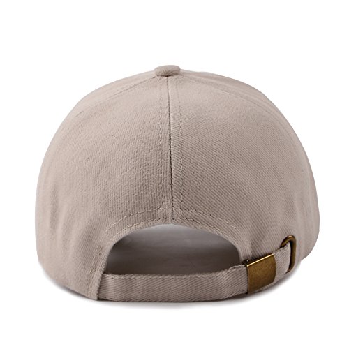 Tuopuda Gorra de béisbol Ajustable de algodón de Estilo Vintage Unisex para Deportes al Aire Libre (Caqui Ligero)