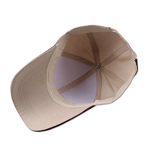 Tuopuda Gorra de béisbol Ajustable de algodón de Estilo Vintage Unisex para Deportes al Aire Libre (Caqui Ligero)