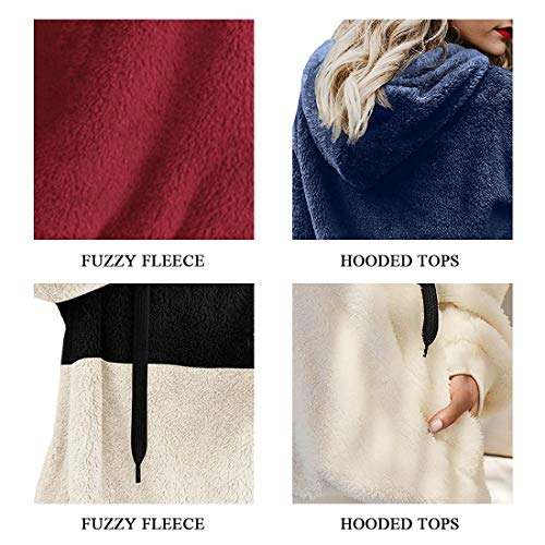 Tuopuda Mujer Sudadera con Capucha Suelta Tallas Grandes Invierno Manga Larga Pullover Deportivo Cremallera Chaqueta Hoodies Suéter Abrigo con Bolsillos 2019 El Nuevo