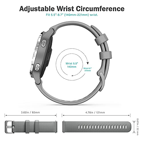 TUSITA [4 Piezas] Liberación Rápida Correa 22mm Para Garmin Vivoactive 4,Venu 2,Huawei Watch 3 GT GT2 GT2e GT3 46mm GT Runner,Galaxy Watch,Amazfit GTR 2 2e GTR 3 PRO - Banda de Silicona de Repuesto