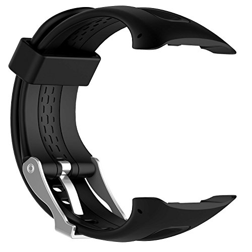 TUSITA Correa para Garmin Forerunner 10 15 (Gran Pantalla de 2.5cm) - Banda de Silicona de Repuesto con Pellicola - Accesorios de Reloj Inteligente GPS