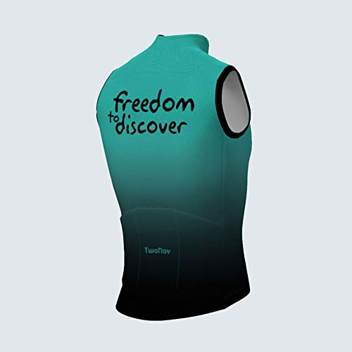 TwoNav - Chaleco Ciclismo para Hombre Freedom to Discover (S), Turquesa