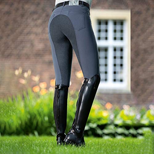 TYTUOO Pantalones de montar a caballo de silicona con agarre de asiento completo Jodhpurs Pantalones de equitación Pantalones de equitación Pantalones activos ventilados, A-gris, S