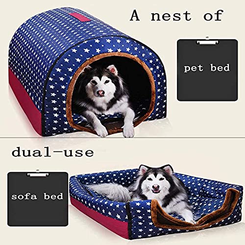 TYX-SS Cama DE Pet Pet Big Doghouse Invierno Caliente Caliente Pet Pet Medio Perro Medio DOY Pelo DE Dogo DE por Dog,105×80×78cm