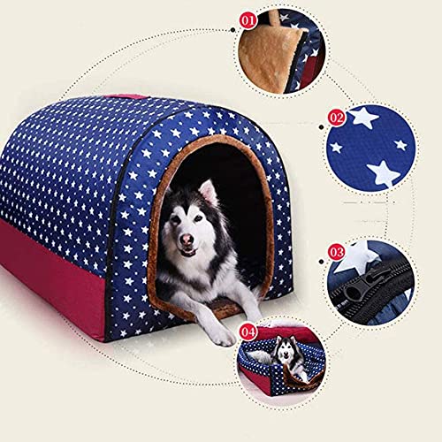 TYX-SS Cama DE Pet Pet Big Doghouse Invierno Caliente Caliente Pet Pet Medio Perro Medio DOY Pelo DE Dogo DE por Dog,105×80×78cm