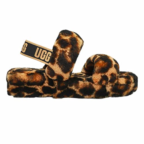 UGG WOMEN'S OH YEAH PANTHER PRINT SLIPPER BUTTERSCOTCH 39 EU