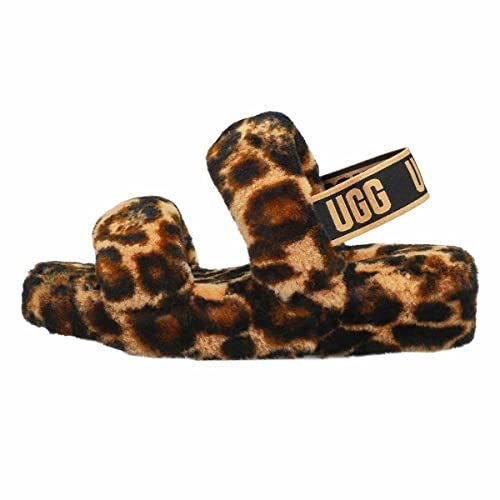 UGG WOMEN'S OH YEAH PANTHER PRINT SLIPPER BUTTERSCOTCH 39 EU