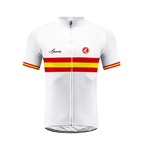UGLY FROG Bandera de España Designs Maillot Ciclismo Hombre, Maillot Bicicleta Hombre, Camiseta Ciclismo con Mangas Cortas