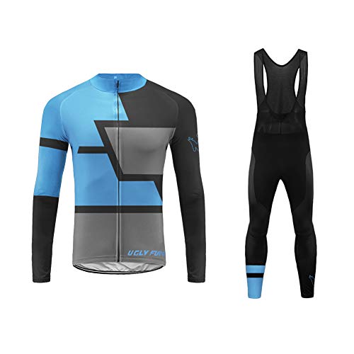 UGLY FROG Bike Wear De Manga Larga Maillot Bicicleta Hombre Invierno Maillot Ciclismo Manga Larga para Hombres con Bolsillos