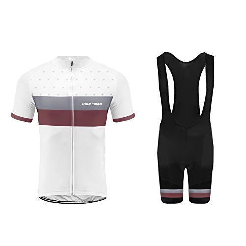 UGLY FROG Bike Wear- Mens Ciclismo Jersey Team Ciclismo Ropa Jersey Bib Shorts Kit Camisa de Secado rápido Ropa al Aire Libre de la Bicicleta