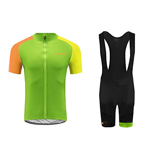 UGLY FROG Ciclismo Maillot Hombres Jersey + Pantalones Cortos Culote Mangas Cortas de Ciclismo Conjunto de Ropa Maillot Transpirable para Deportes al Aire Libre Ciclo Bicicleta DXMX05