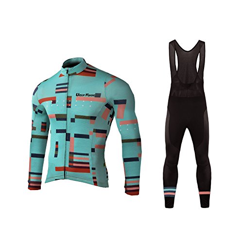 UGLY FROG De Invierno Mantener Caliente Hombre Manga Larga Maillot Ciclismo +Bib Pantalones Sets with Gel Pad Winter Style