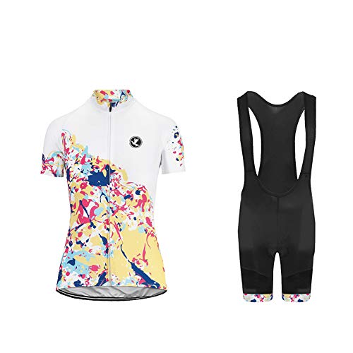 UGLY FROG Kit de Manga Corta Jersey de Ciclo Bici del Camino para Mujer, Conjunto Ropa Al Aire Libre Transpiración para La Bicicleta