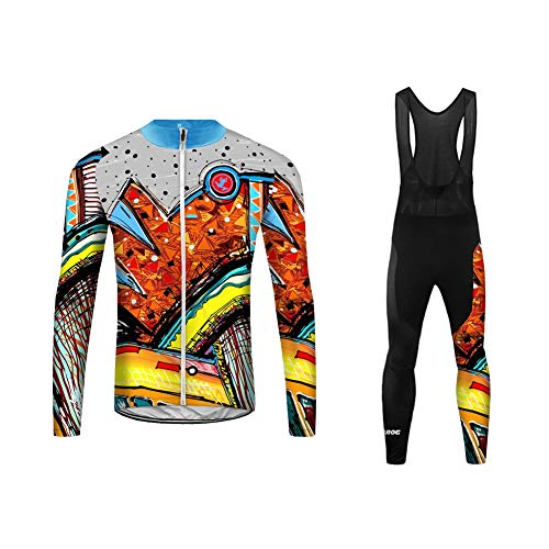 UGLY FROG Ropa Ciclismo Invierno para Térmica de Equipo Profesional para Hombres - Ciclismo Maillot MTB de Manga Larga y Culotte Pantalones Acolchado20D