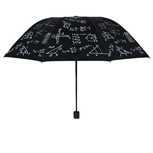 UKKD Paraguas Plegables Matemáticas De La Fórmula Parbrillas Protección Solar A Prueba De Viento Paraguas