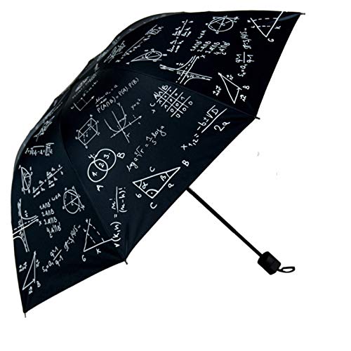 UKKD Paraguas Plegables Matemáticas De La Fórmula Parbrillas Protección Solar A Prueba De Viento Paraguas