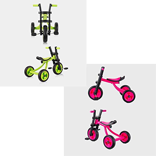 UKUOFL Trike Trike Baby con Ruedas Eva sin Aire Bicicleta de bebé Simple Marco de Acero Bicicleta de Equilibrio para Andador de bebé (Color: Rosa) Happy House