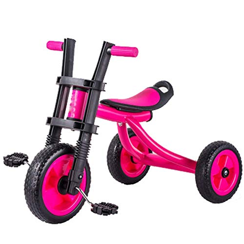 UKUOFL Trike Trike Baby con Ruedas Eva sin Aire Bicicleta de bebé Simple Marco de Acero Bicicleta de Equilibrio para Andador de bebé (Color: Rosa) Happy House
