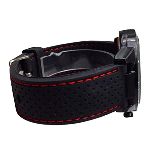 Ularma Reloj de pulsera Sport silicona de cuarzo reloj hombres (rojo)