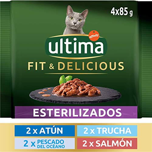 Ultima Comida Húmeda para Gatos con Variedad de Pescados - 12 x (4 x 85gr) - 4080g