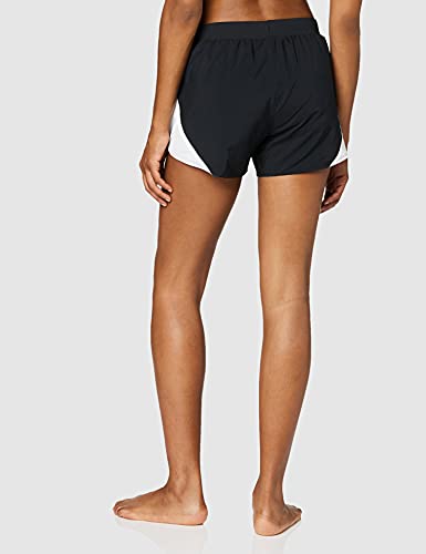 Under Armour Fly By 2.0, shorts deportivos, shorts de mujer mujer, Negro (Black / White / Reflective) , S