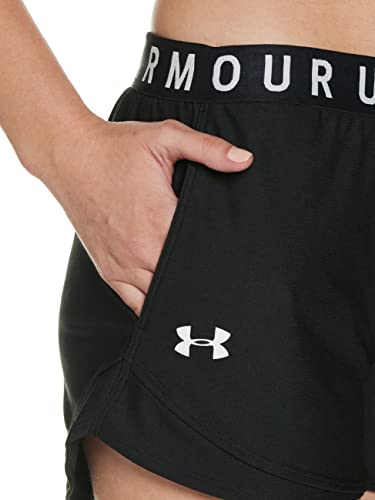 Under Armour Play Up Shorts 3.0, Corto mujer, Negro (Black / Black / White) , M