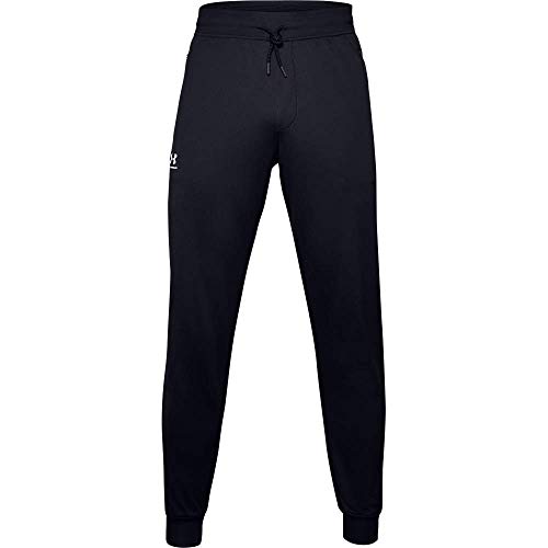 Under Armour Sportstyle Tricot Jogger Pantalón de jogging, Hombre, Negro Black/White, M