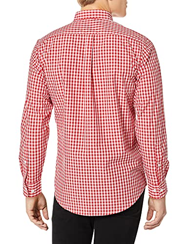 Uniforme obras b218-s Hombres Camisa De Cuadros, rojo