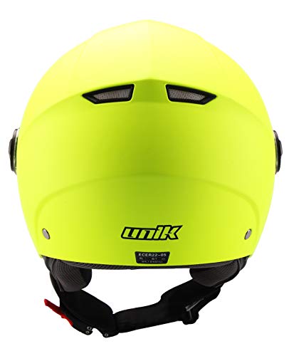 Unik Cj-16 Casco Jet, Amarillo Fluorescente Mate, XL