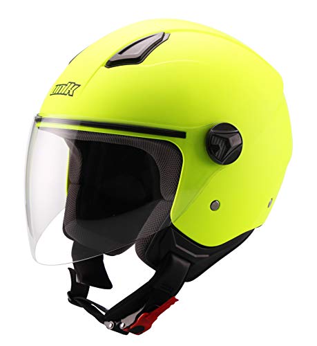 Unik Cj-16 Casco Jet, Amarillo Fluorescente Mate, XL