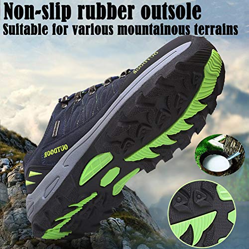 Unitysow Zapatillas de Senderismo Hombres Al Aire Libre Zapatillas de Trekking Impermeables Zapatillas de Montaña Botas de Senderismo Antideslizantes Camping Escalada Sneakers,Army Green,EU45