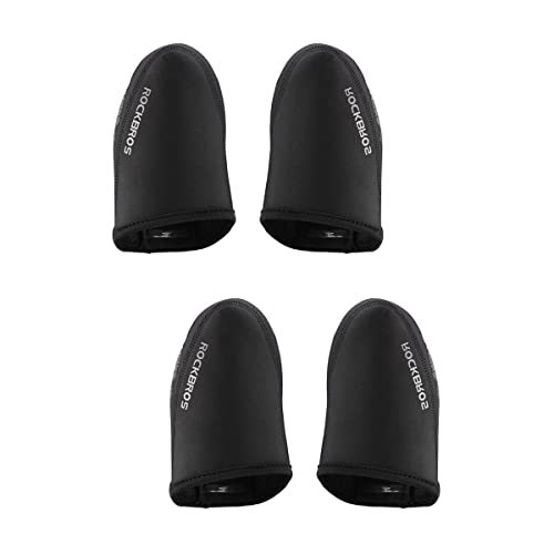 Unomor 2 pares de zapatos de ciclismo cubren fundas para zapatos de gasolina con corte caliente para ciclistas de bicicleta (negro, talla L)