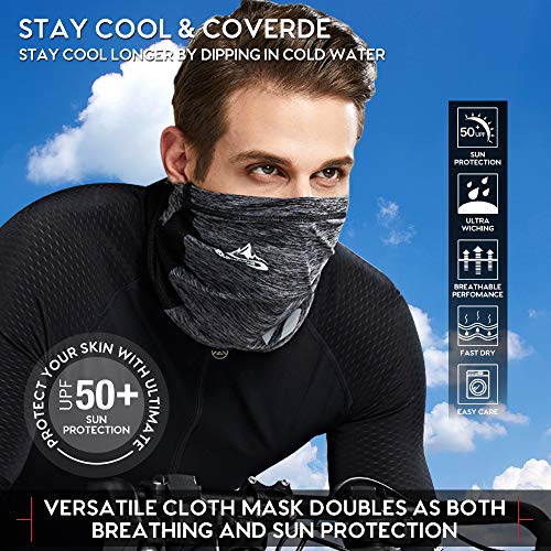 UV STYLISH Braga Cuello Moto Pasamontañas Mascarilla - Calentador Gorro Multifunción De Pañuelos Cabeza Deporte Bandana Bufanda Máscara Facial Deportiva Hombres Ciclismo Correr Aire Libre