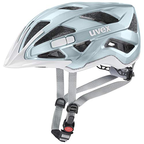 uvex Active Casco de Bicicleta, Adultos Unisex, Aqua White, 52-57 cm