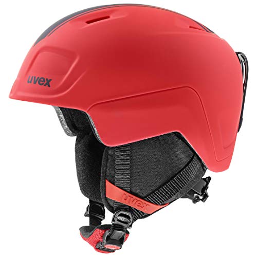 uvex heyya Pro Casco de esquí, Juventud Unisex, Race Red Mat, 51-55 cm