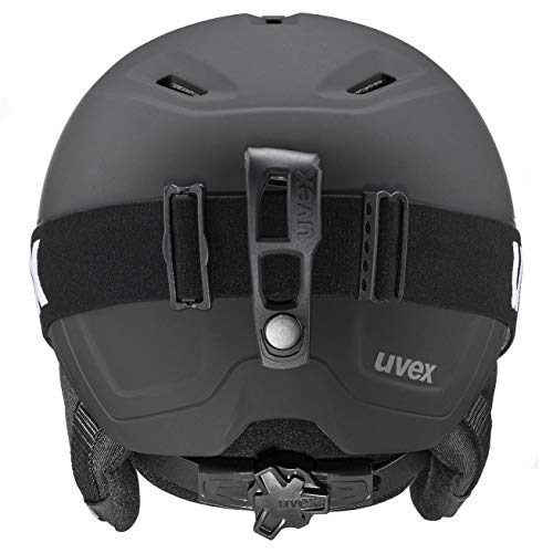 uvex heyya Pro Set Casco y Gafas de esquí, Unisex-Youth, Negro, 54-58 cm
