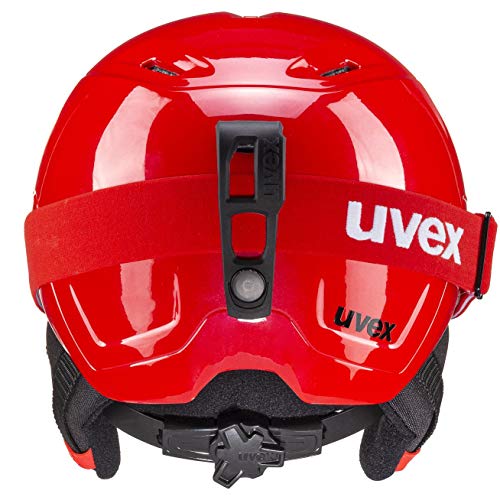 uvex heyya Set Casco y Gafas de esquí, Unisex-Youth, Rojo-Negro, 51-55 cm