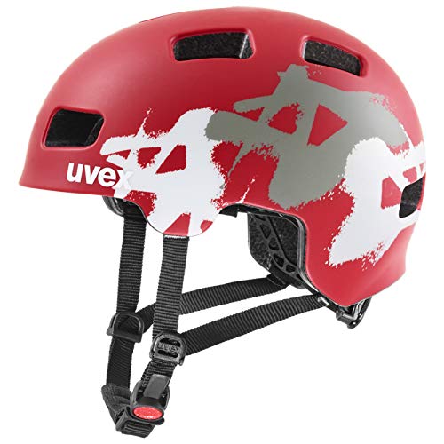 uvex hlmt 4 CC Casco de Bicicleta, Juventud Unisex, Red Mat, 55-58 cm