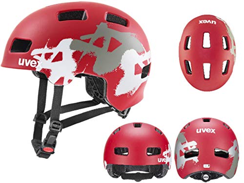 uvex hlmt 4 CC Casco de Bicicleta, Juventud Unisex, Red Mat, 55-58 cm