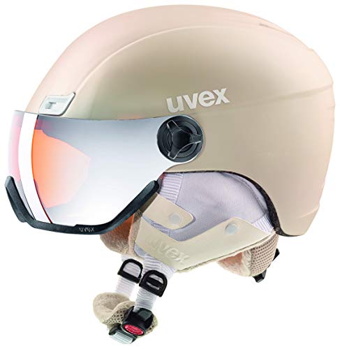 Uvex HLMT 400 Visor Style Casco de esquí, Unisex Adulto, Prosecco, Mate, 53-58 cm