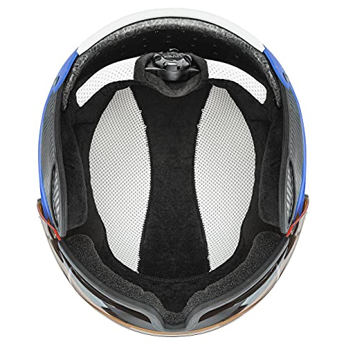 uvex hlmt 500 Visor Casco de esquí, Adultos Unisex, Cobalt-White Mat, 55-59 cm