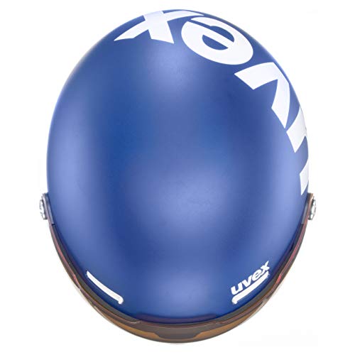 uvex hlmt 500 Visor Casco de esquí, Adultos Unisex, Cobalt-White Mat, 55-59 cm