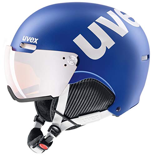uvex hlmt 500 Visor Casco de esquí, Adultos Unisex, Cobalt-White Mat, 55-59 cm