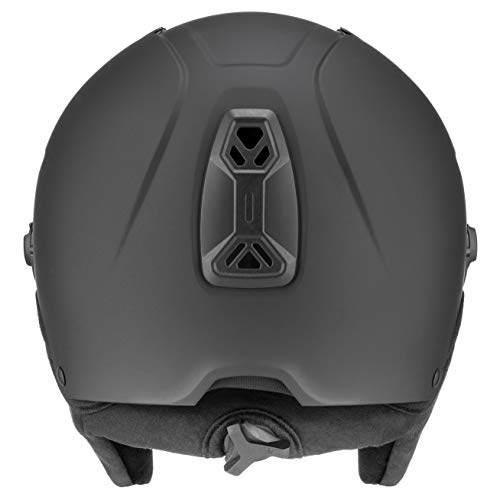 uvex hlmt 600 Visor Casco de esquí, Adultos Unisex, Black Mat, 59-61 cm