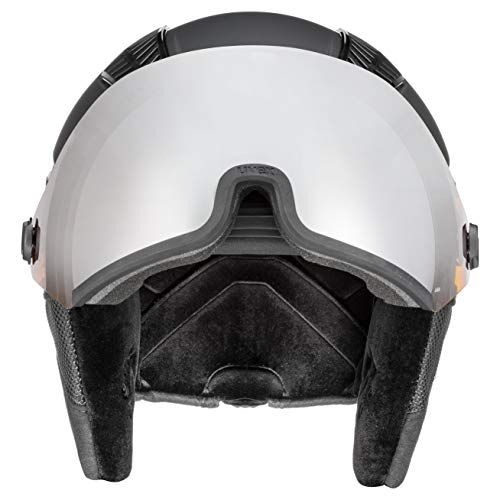 uvex hlmt 600 Visor Casco de esquí, Adultos Unisex, Black Mat, 59-61 cm