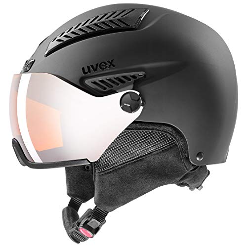 uvex hlmt 600 Visor Casco de esquí, Adultos Unisex, Black Mat, 59-61 cm