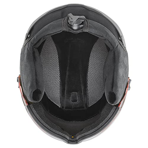 uvex hlmt 600 Visor Casco de esquí, Adultos Unisex, Black Mat, 59-61 cm