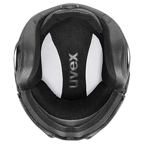 uvex instinct visor Casco de esquí, Adultos unisex, white-black mat, 56-58 cm