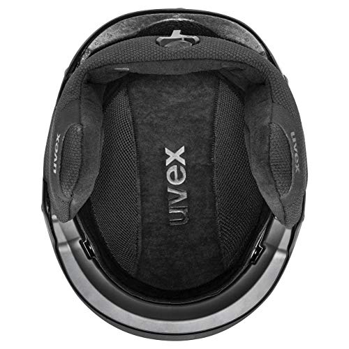 uvex legend 2.0 Casco de esquí, Adultos unisex, black mat, 55-59 cm